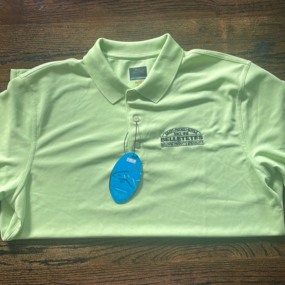 Greg Norman pro series polo line green size L NWT